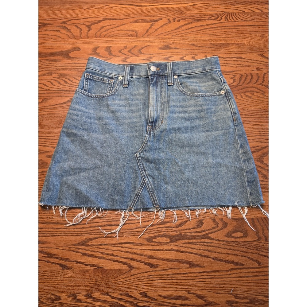 Madewell Rigid Denim A-Line Jean Skirt Blue Women's Size 27